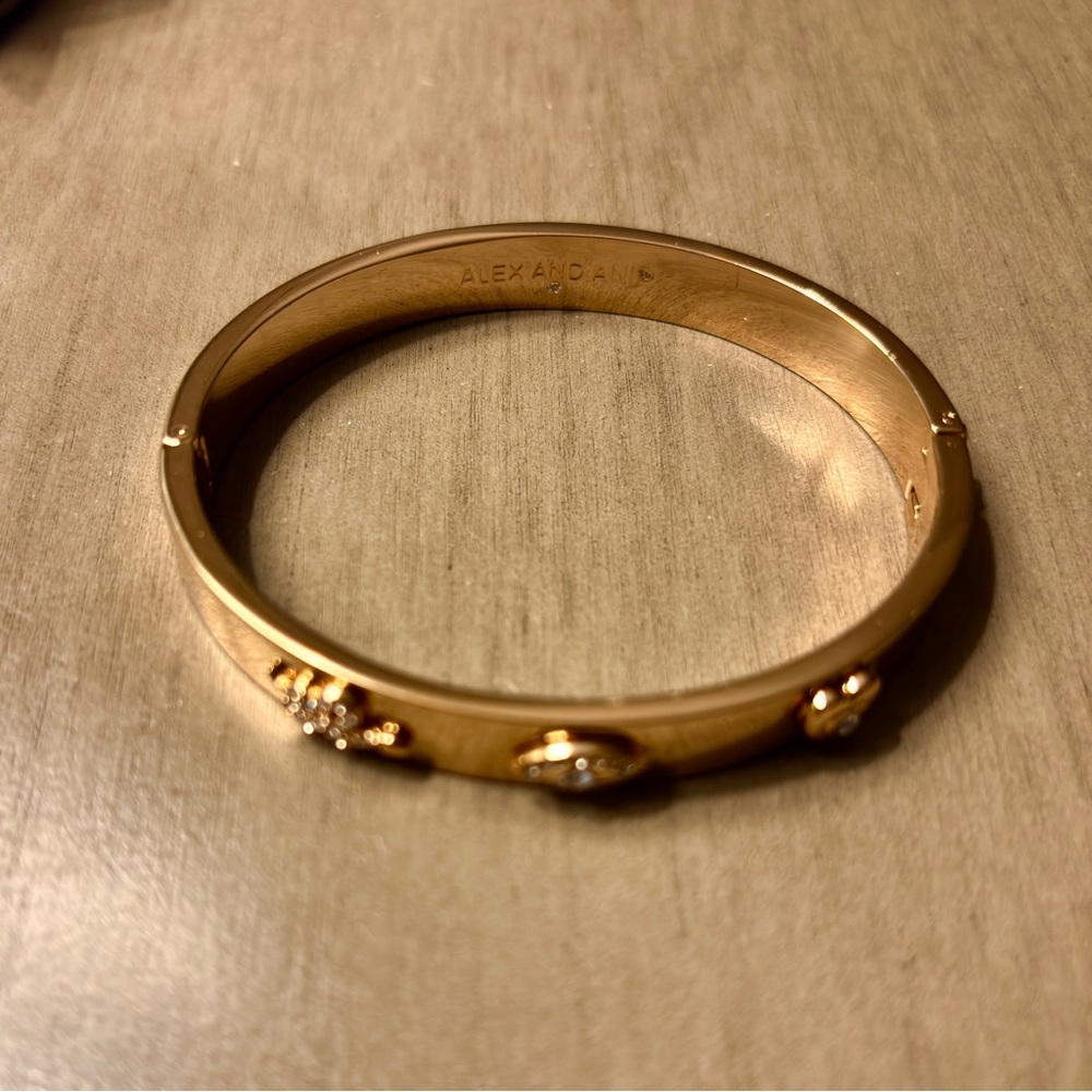 Alex and Ani Gold-Tone Embellished Bracelet CUFF NEW